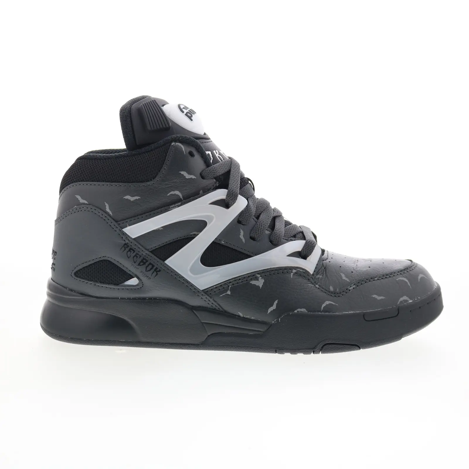 Reebok Pump Omni Zone II Mens Black Leather Lifestyle Sneakers Shoes