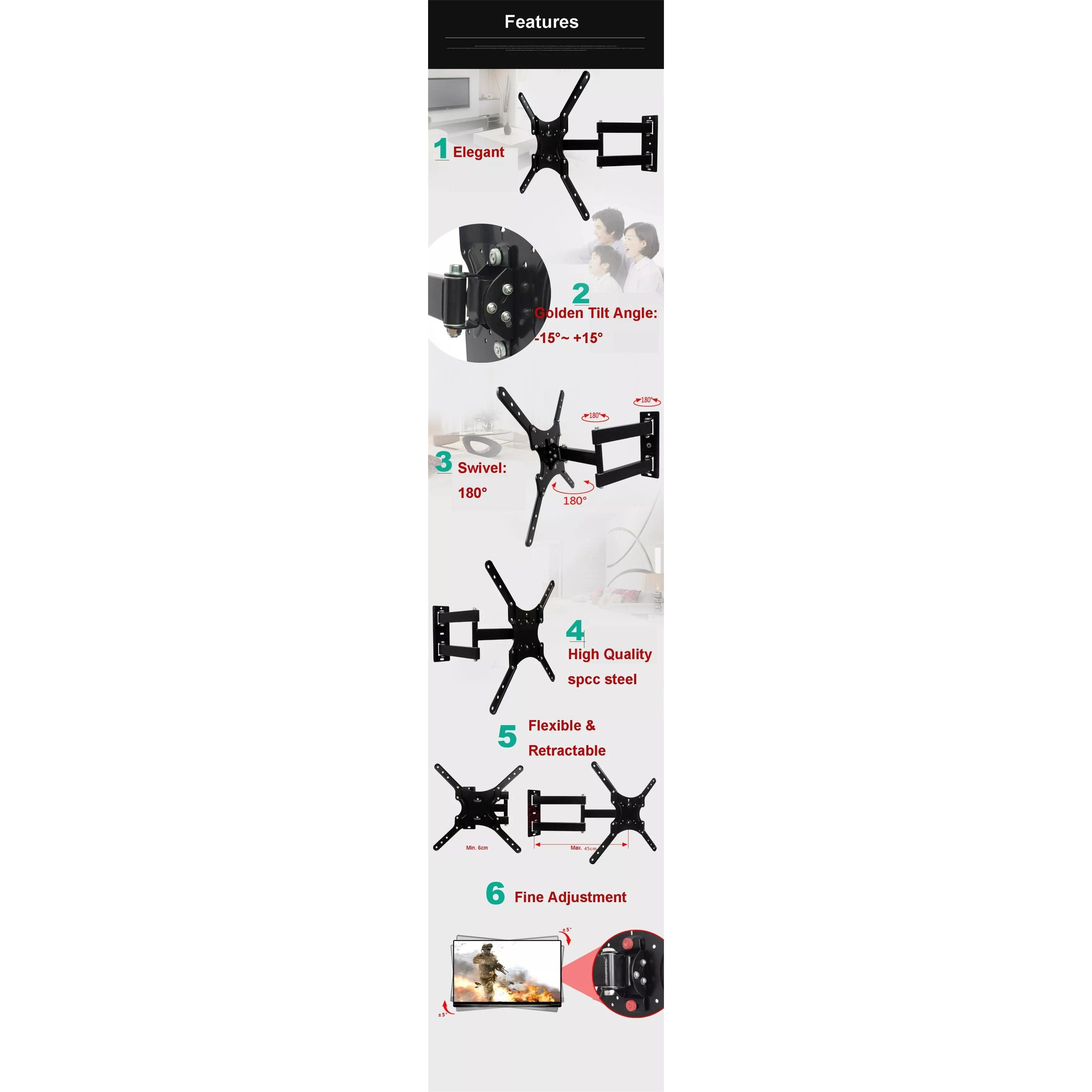 14 - 55 IN Telescopic TV Mount For Camper