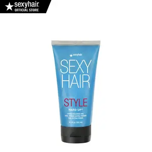 SexyHair Style Hard Up Hard Holding Gel | Strong Hold Level 10/10 | Clear Drying, Tames Frizz and Flyaways Hair Gel for Men & Women | Humidity & Sweat Resistant | High Shine Finish | All Hair Types | 5.1 fl oz