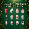 Curvlife Christmas Press on Nails Collection| Glossy Full Cover Acrylic Glue on Stick on Nails|Cute Snowflake Santa Claus Reindeer Christmas Tree Red Green White French Tip Reusable False Nails|Holiday Nail Art Kit|Salon Quality Fake Nails