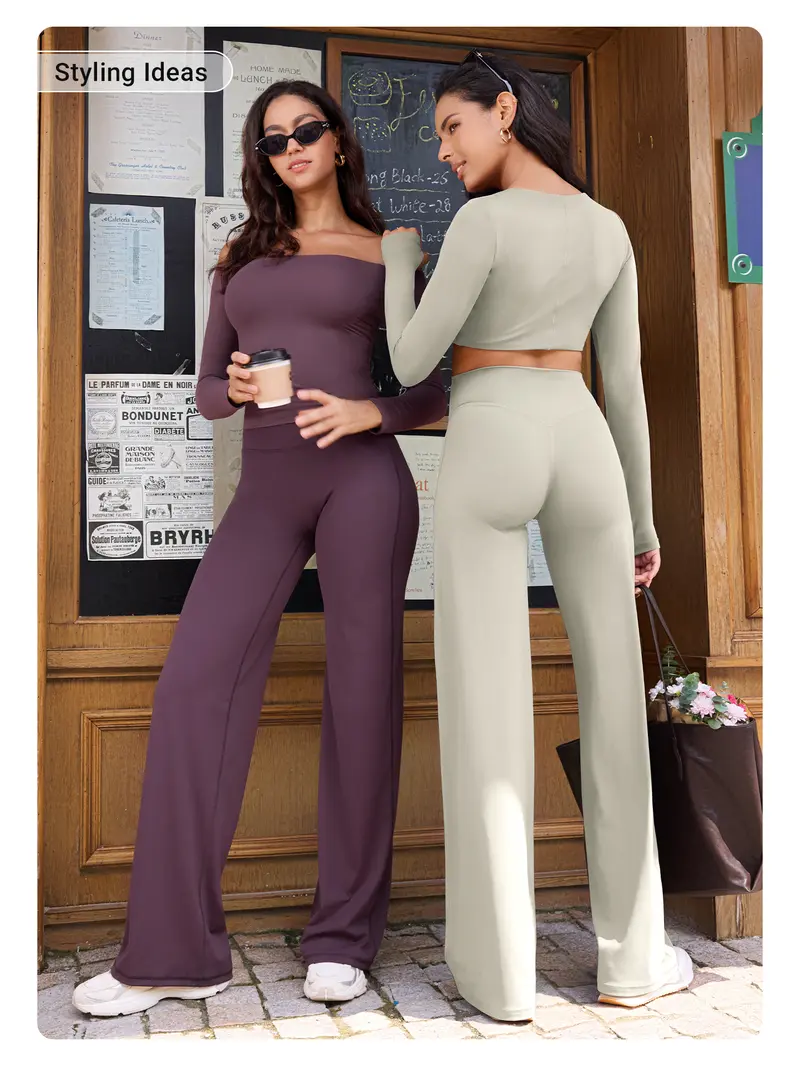 YEOREO straight leg leggings lifestyle photo