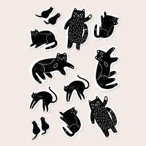 Cats Press Set Home Decor Tattoos