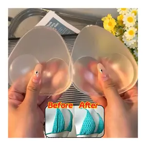 2025 Swimwear Silicone Bra Insert Push Up Padded Thick Sponge Breast Lift Pads Women Breathable Swimsuit Bikini Cup Enhancer Bra