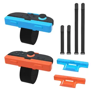 Joy-Con Wrist & Leg Straps for Nintendo Switch 2, Adjustable Dance Controller Bands, Short & Long Hook-And-Loop Straps, Adapter Brackets