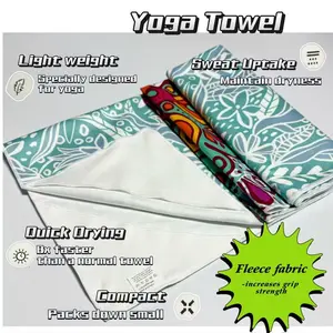1PC Quick-Dry Yoga Mat Towel with Corners, Super Absorbent, Fast Drying, Digital Print Microfiber, Portable Yoga Towel, Fitness Towel, Bath Sheet