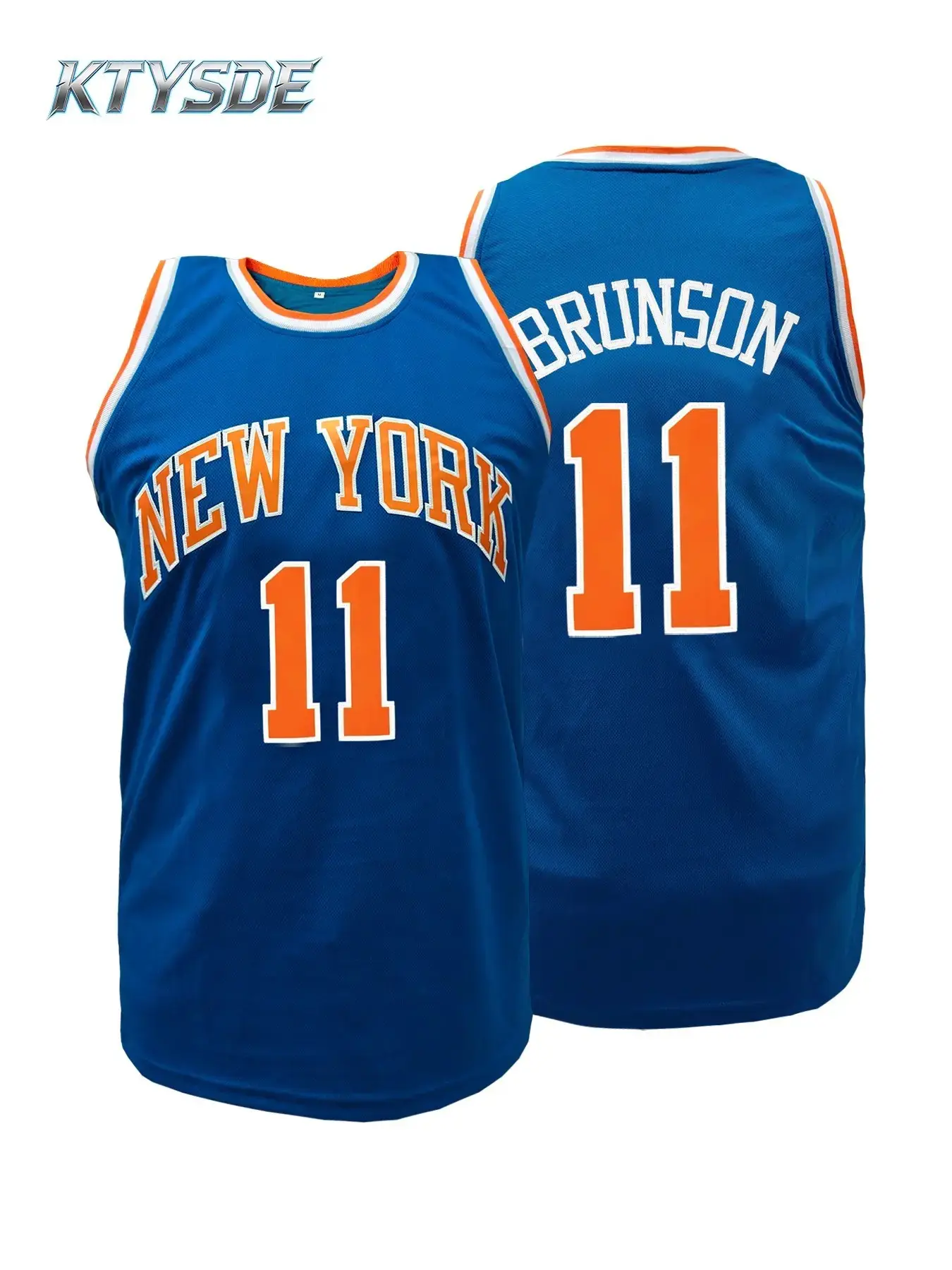 Men's New York Basketball Jersey, Brunson 11 Embroidery Breathable Sports Vest for Game Day, Fan Gift