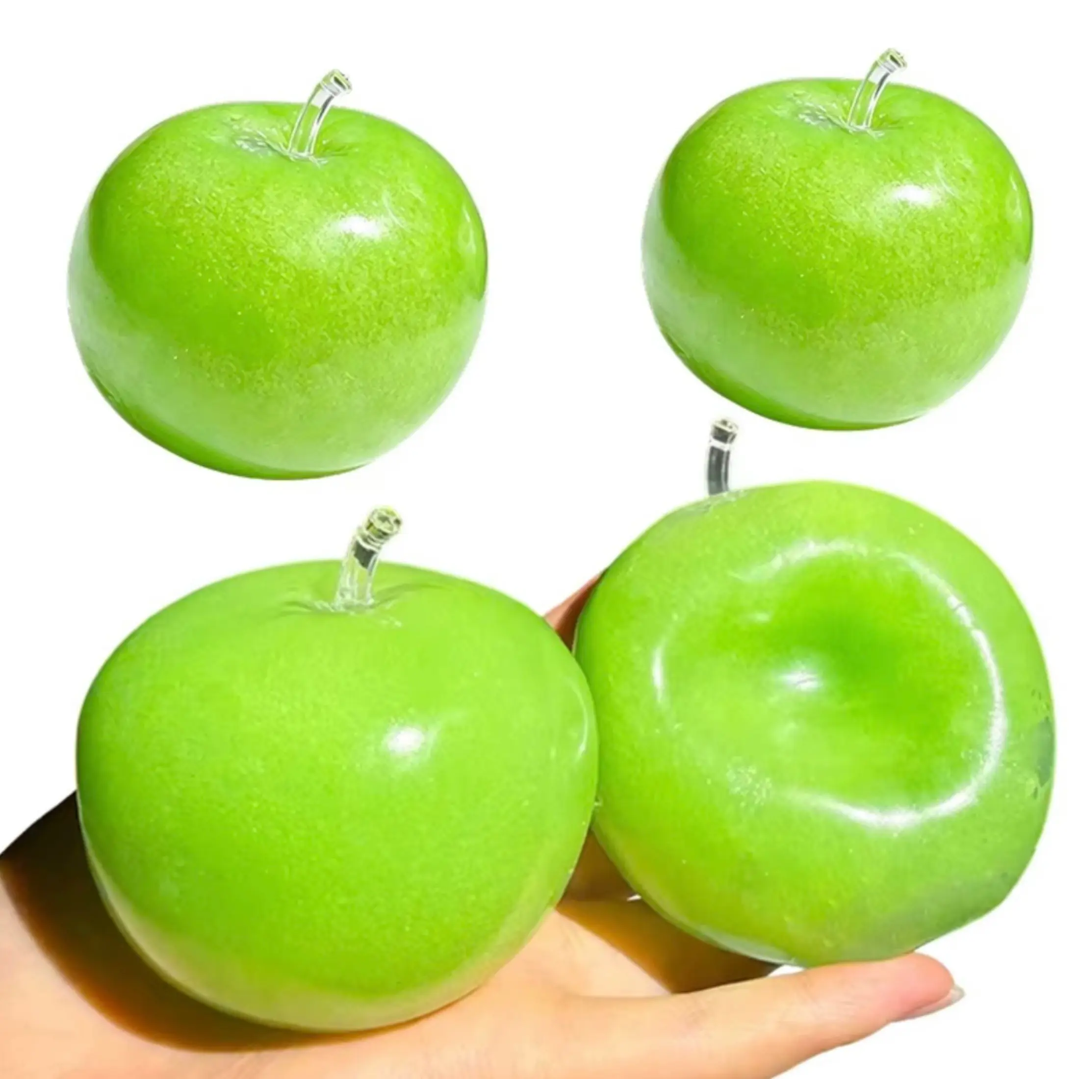 Sweet Kawaii Slushy Moldable Apple Squishy Fidget Toy Sensory Stress Relief Toy for Kids, Teens & Adults, Cute Apple Squeeze Toy for Relaxation