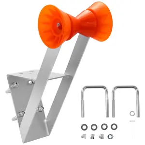 Heavy Duty Boat Winch Stand For 2-3 Inch Winches, Universal Boat Trailer Winch Posts With Roller Seat And Roller Guide, Mounting Bracket And Cable Management, Marine Grade Steel Construction For Durable Trailers