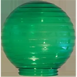 Polymer Products  Sphere 6 in. Etched Green Acrylic Festival Replacement Globe- Pack Of 6