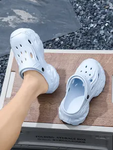 Unisex Trendy Turbine Texture Clogs: Platform Height-Increasing Leg-Lengthening, Daily Commute/Street Sandals