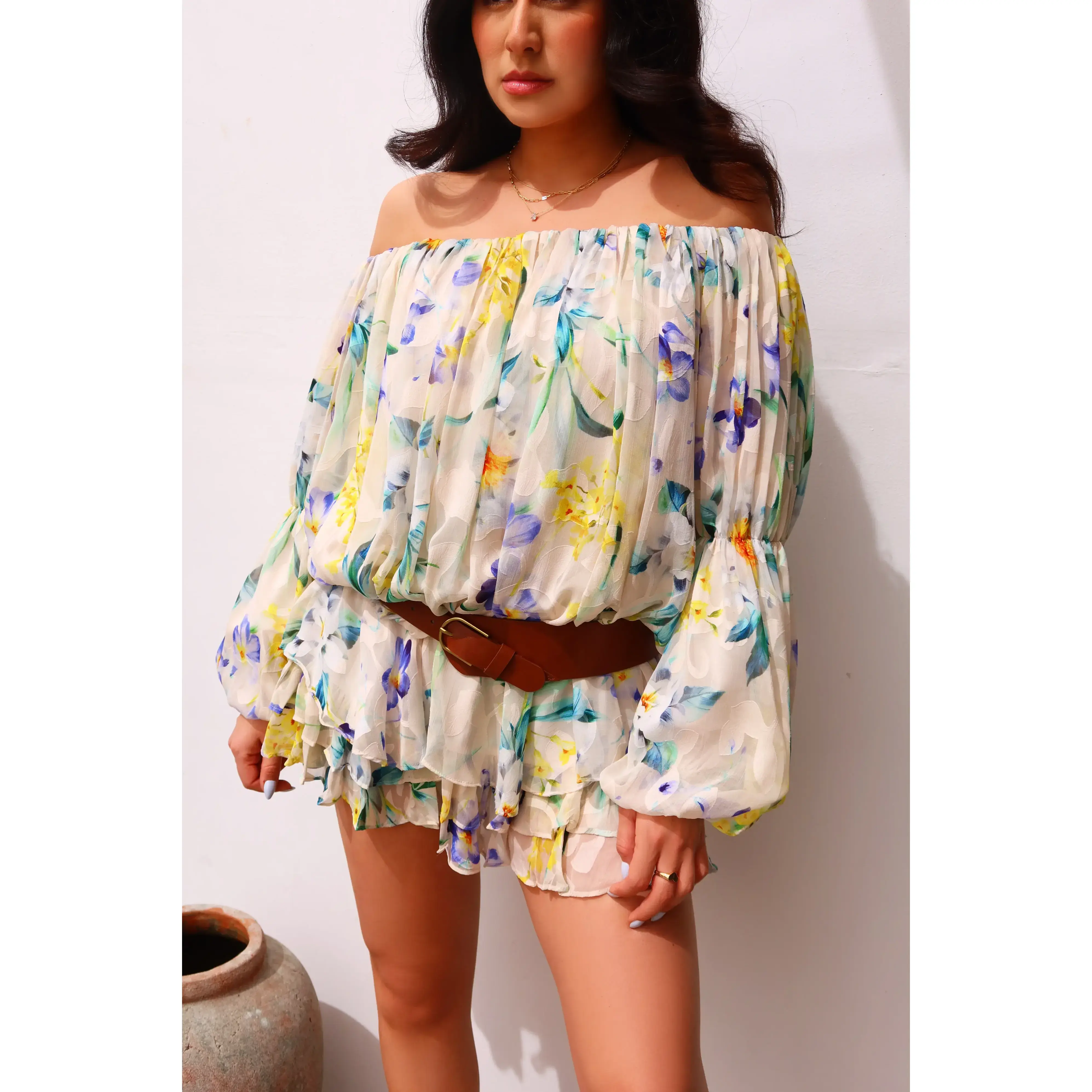Spring Fling Flared Mini Dress - Floral Multi