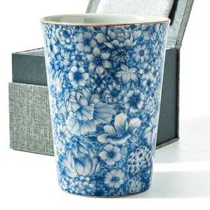 Viral Blue And White Floral Ceramic Teacup | Traditional Chinese Handcrafted Tea Lover Gift