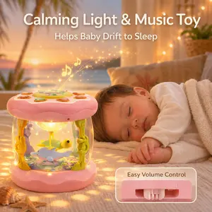 Baby Musical Toy with Lights, Montessori Sensory Music Box for Toddlers, Soothing Lullaby Toy for Sleep, Educational Gift for Boys Girls Developmental Stage Playtime Interactive Duck Shaped