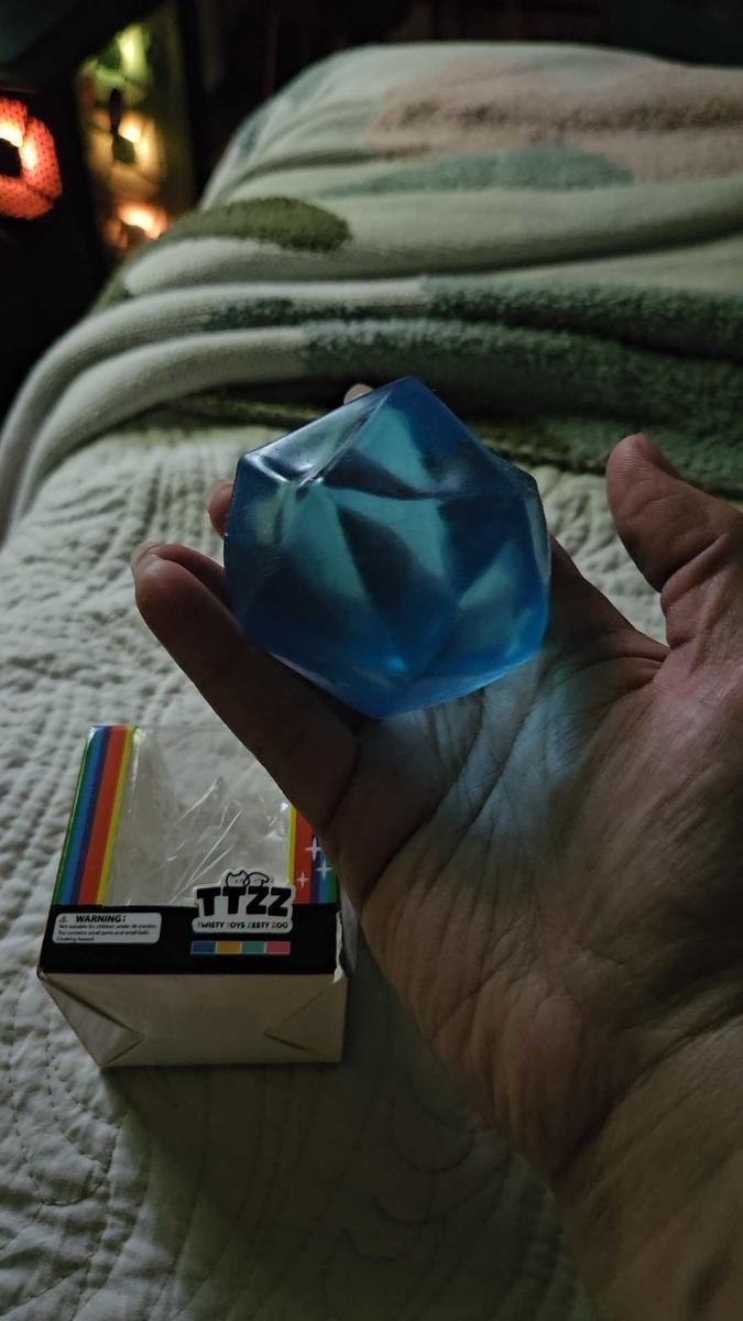 Item: Polygon Squishy Toy blue