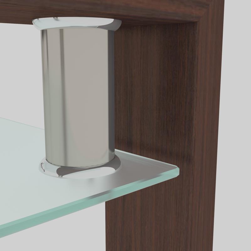 Invisible Storage Ghost Table 2-Tier Black Glass Coffee Table Self-Assembly in 10 Mins Modern Design with Double Layer Storage for Books & Makeup Vanity