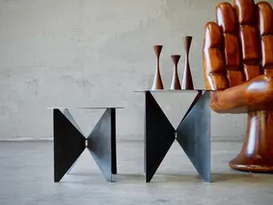 Modernist Steel Side Table/Plant Stand
