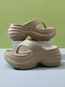 Women's Solid Color Non-slip Slides, Casual Comfortable Breathable Slippers for Summer, Soft Sole Slippers for Indoor & Outdoor Wear, Walking Shoes