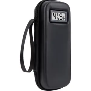 Medicine Cooler for Travel, Medication Storage Bag with Temperature Display, PU, EVA, Trip Necessity, Portable Cooler Organizer for Airplane, Hospital, Car, Home, Daily Use, Women, Men