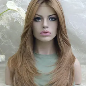 IMstyle Leslie Strawberry blonde 24 inches Wolf Cut/ Layer Cut Straight Hair T part lace front Glueless Daily Lace wig