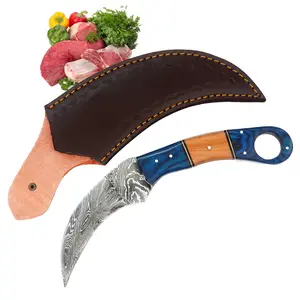Viking Knives with Sheath Hand Forged Butcher for Meat Cutting Cooking Sharp Cleaver Chef and Outdoor Camping, BBQ Knife- Perfect Gift for him