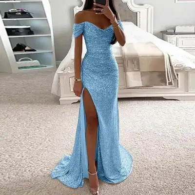 strapless open back dress Shimmering Embellished Ellie Wilde Prom Dress EW122001