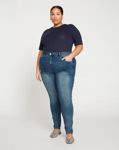 Seine High Rise Skinny Jeans 32 Inch - Distressed Blue