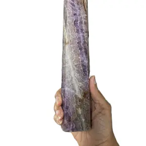 Amethyst Crazy Lace Agate Tower for Emotional Healing Spiritual Growth Home Ornament Promotes Inner Peace & Joyful Grounding high vibe Decorative Piece natural amethyst natural amethyst Amethyst Crystal Decor Feng