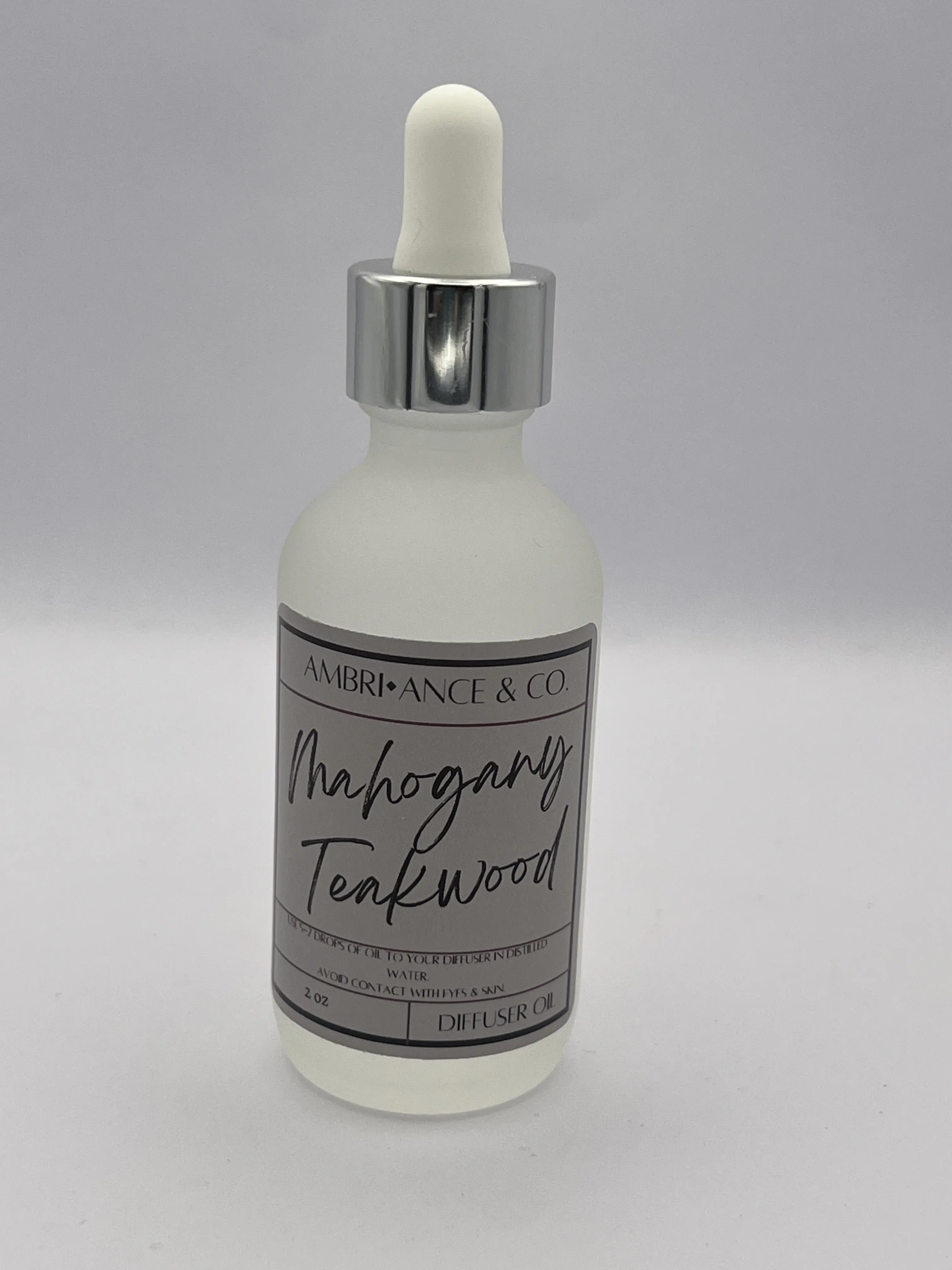 Mahogany Teakwood Scented 2oz Bottle Diffuser Oil for Home Fragrance -  Long-Lasting Scent- Phthalate-Free Fragrance- Home Decor Scent- Room Fragrance