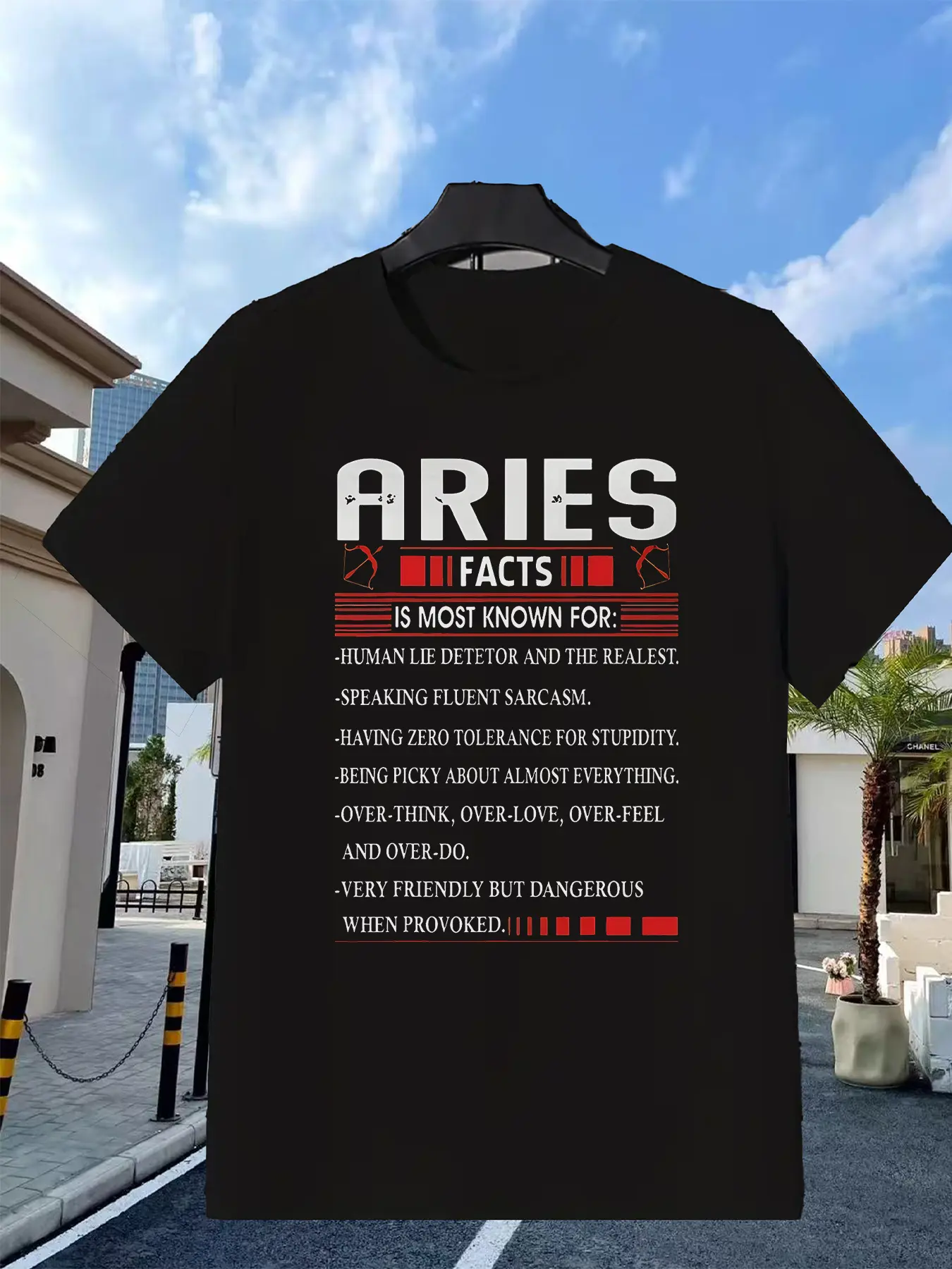 Men'S & Women'S Aries Zodiac Graphic T-Shirt |   All-Season Casual Wear for Sport Fans |   Playful Design |   Ideal for Gym & Outdoor Activities |   Vintage Style |   Crew Neck |   Slight Stretch Fabric |   Regular Fit