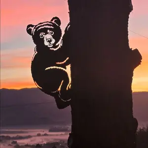 Bear Cub metal outdoor decoration