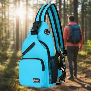 Unisex Crossbody Sling Bag, Lightweight Commuter Water-Resistant Backpack, Multi-Layer Organizer Sport Shoulder Bag, Urban Travel Portable Two-Way Gear, Everyday Essential Multifunctional Pack, Multilayer Organizer, Casual Flap Pocket