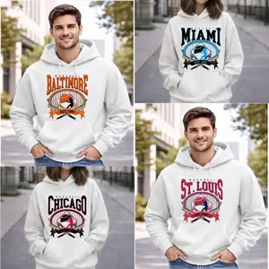 Vintage Baseball Graphic White Hoodie, Sports Baseball Player Hoodie Game Day Shirt Ballpark Baseball Top Unisex Sports Game Shirt - PTS