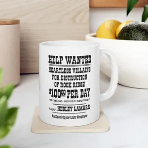 Help Wanted Coffee Mug, Blazing Saddles Mug 11Oz 15Oz