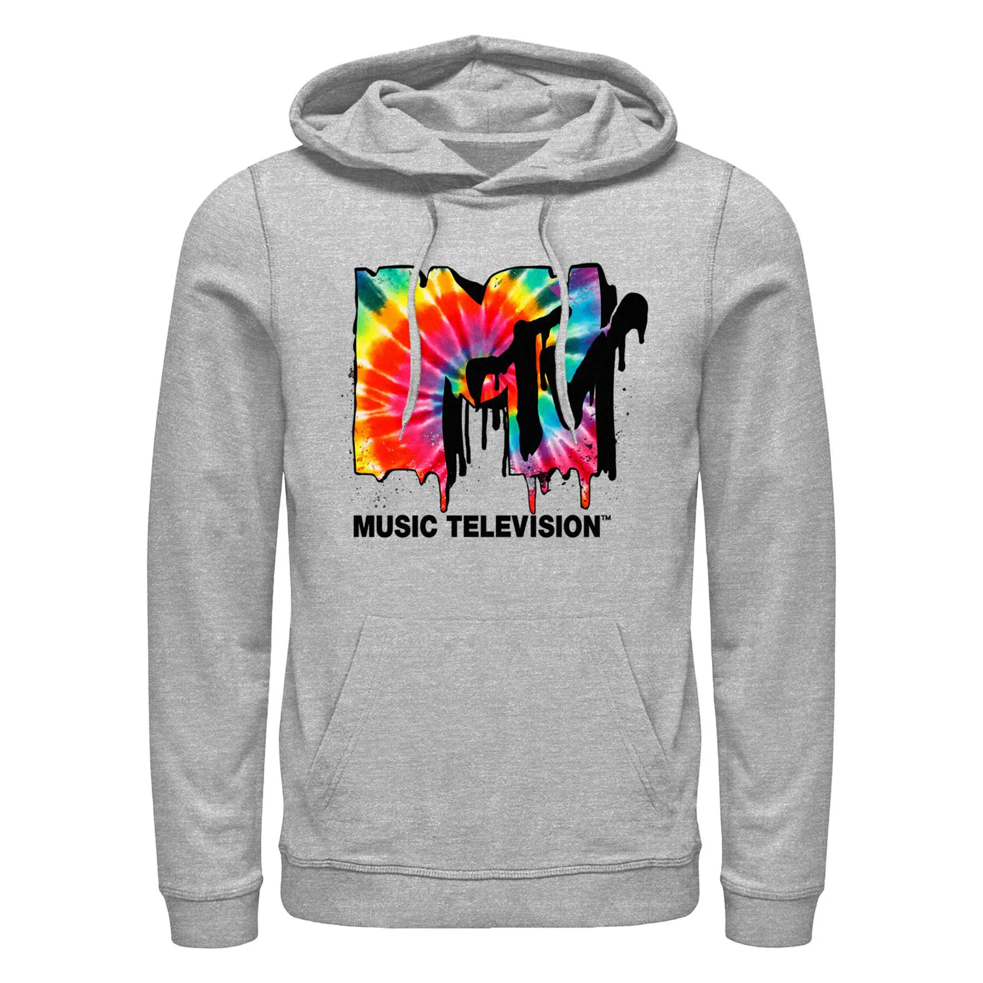 Men's MTV Tie Dye Drippy Logo Pull Over Hoodie
