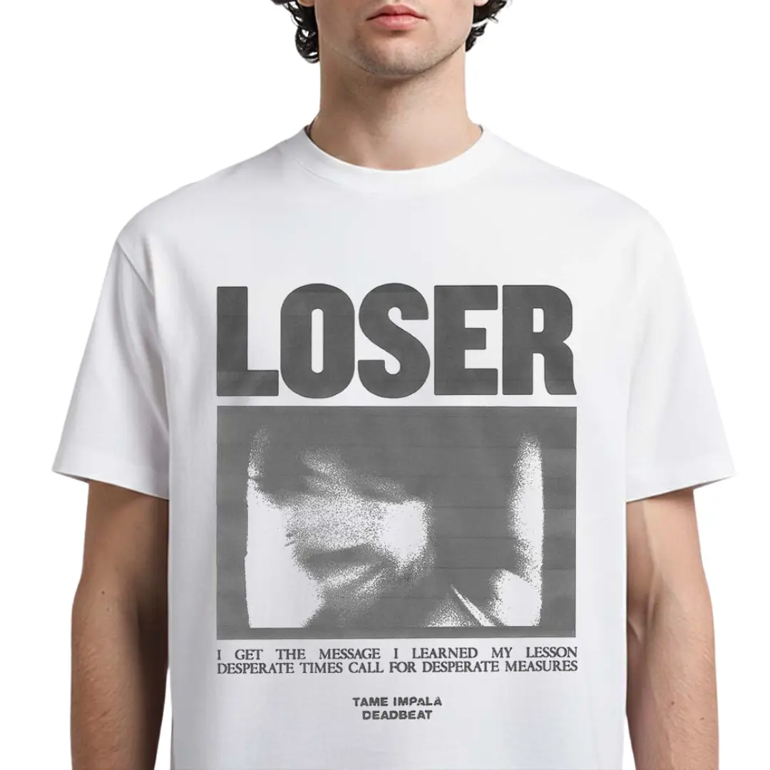 Comfort Colors Tame Impala With Djo Deadbeat Tour 2026 Merch Loser T-Shirt, Monochrome Alternative Rock Graphic Tee, Shirt For Men Women, Gift For Fan