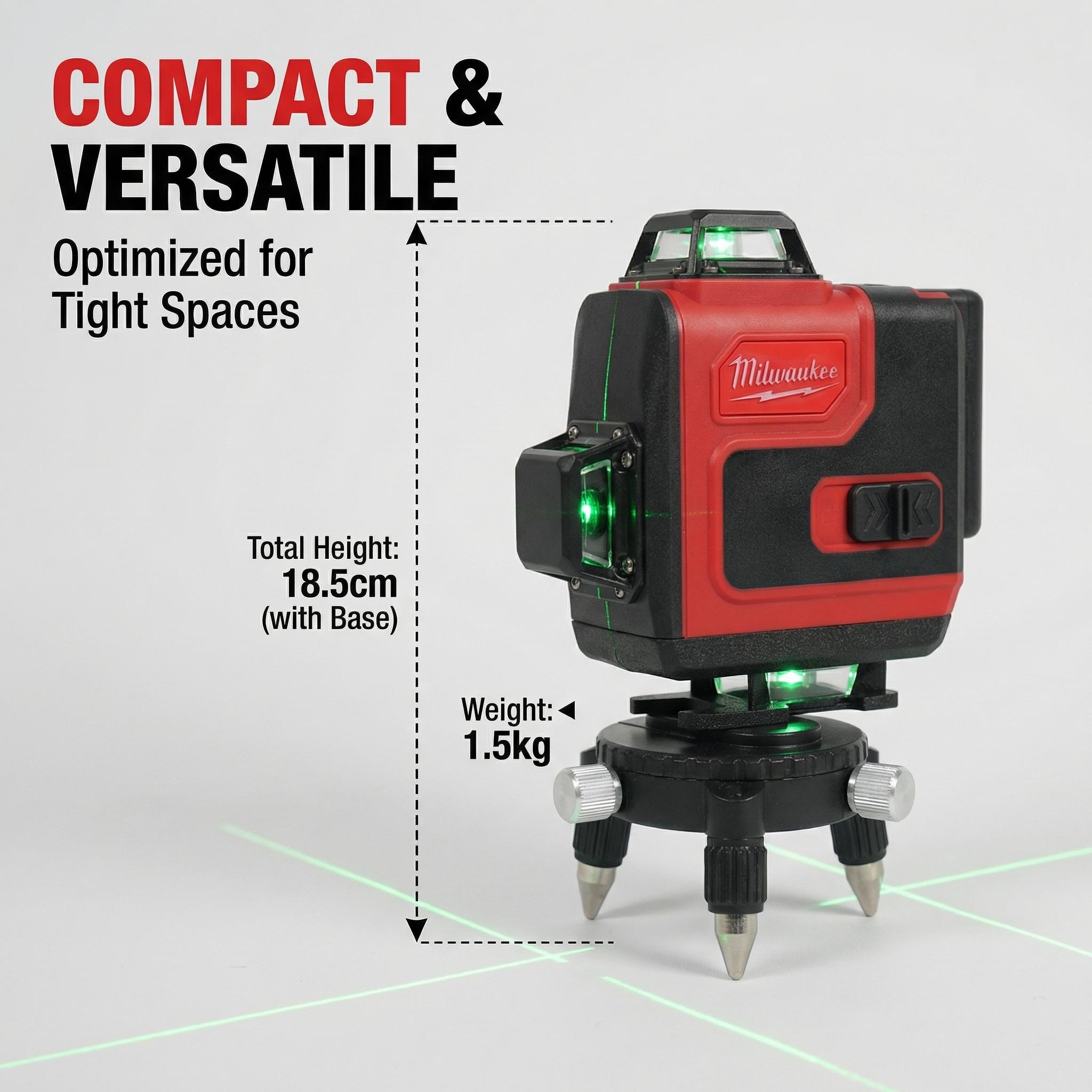 Milwaukee 16 Line Laser Level Vertical Horizontal Cross Line  for Jobsite Use tool kit set Multi-Function Electrician diy great gift workshop