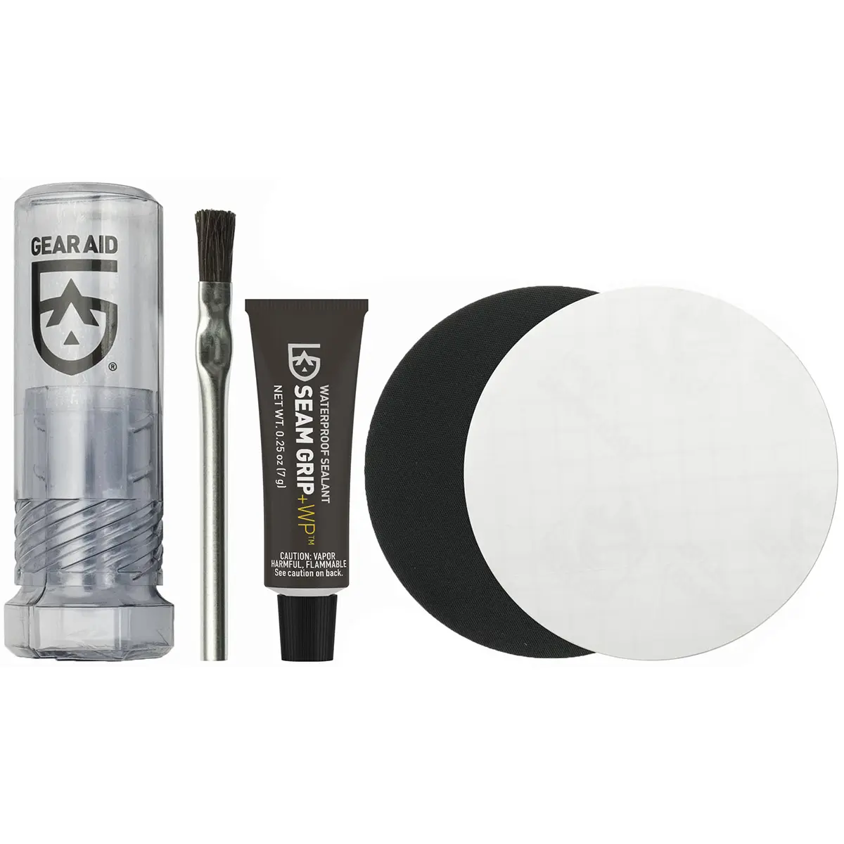 Gear Aid Seam Grip WP Field-Ready Gear Repair Kit, Compact 0.25oz Urethane Adhesive & Waterproof Sealer for Outdoor Fabrics, All-Fabrics Bond