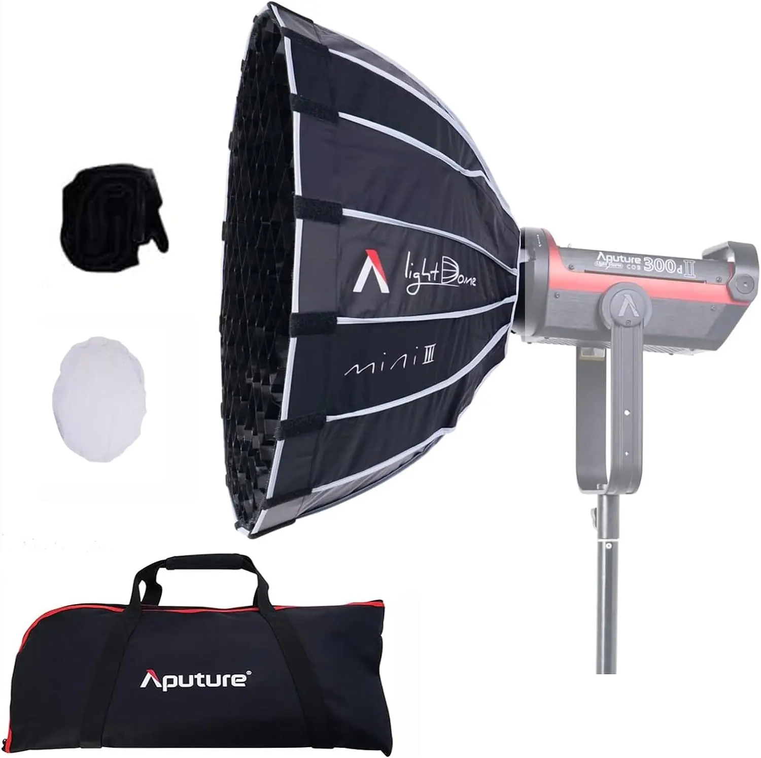 Aputure Light Dome Mini III Deep Octagon Bowens Mount Softbox with Honeycomb Grid for Amaran 300C 150C 200X S 100D S Aputure 600D 600XPRO