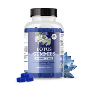 Amazing Botanicals Blue Lotus Flowers Gummies – Premium Relaxation & Calm Support – Vegan, Non-GMO, Gluten-Free Herbal Supplement, 250MG - Berry Flavor