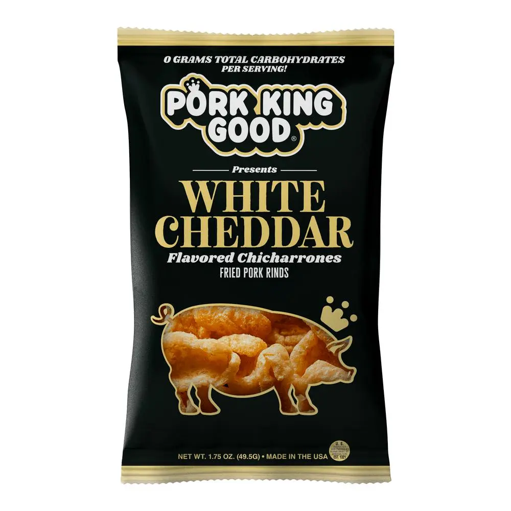Pork King Good White Cheddar Pork Rinds 4 pack Snack