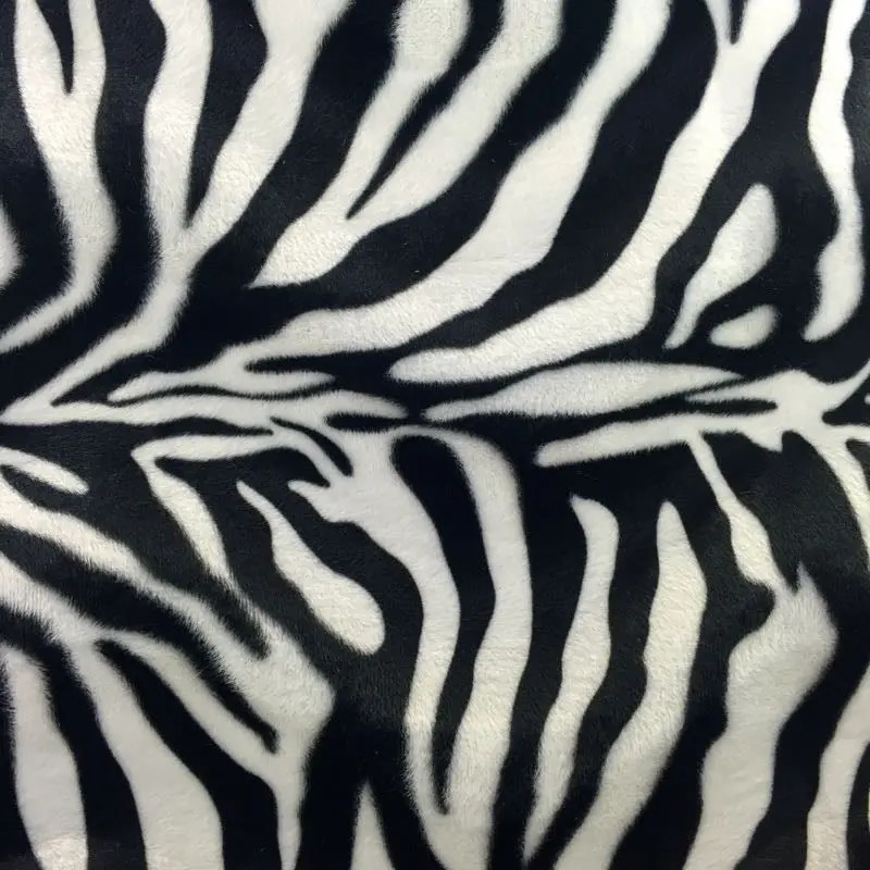 Big Zebra Print Velboa Faux Fur Fabric Big Zebra Print Velboa Faux Fur Fabric