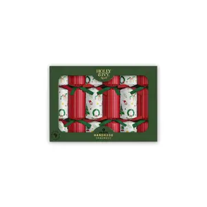 7" Holly & Ivy Christmas Icons Petite Christmas Party Crackers - 6 Pc.