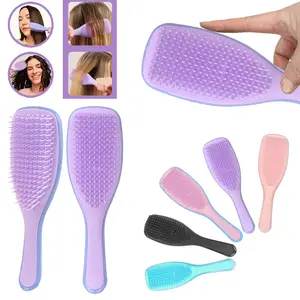 1pcs Magic Handle Comb, Anti-Static Massage Hairbrush, Detangling Hairbrush, Tangle-Free Shower Massage Comb, Salon Hair Styling Tool