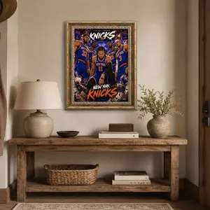 Knicks "We're Here" POSTER PRINT UNFRAMED, Madison Square Garden and player art prints, Knicks fan wall decorations