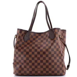 Pre-owned Louis Vuitton Canvas Coated Tote Bags REBAG Neverfull NM Tote Damier MM by Rebag