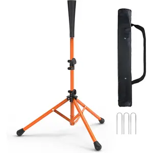 Batting Baseball tee Softball, Easy to Adjustable Height,Portable Tripod Stand Base Tee for Hitting  Practice,with Carrying Bag