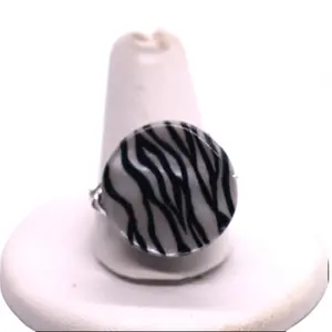 Zebra Stripe Wire Wrapped Ring