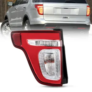 Nilight Taillight Assembly Compatible with 2011 2012 2013 2014 2015 Ford Explorer Rear Lamp Replacement OE Style LED and halogen bulbs Driver Side, High-Impact, Led/Halogen