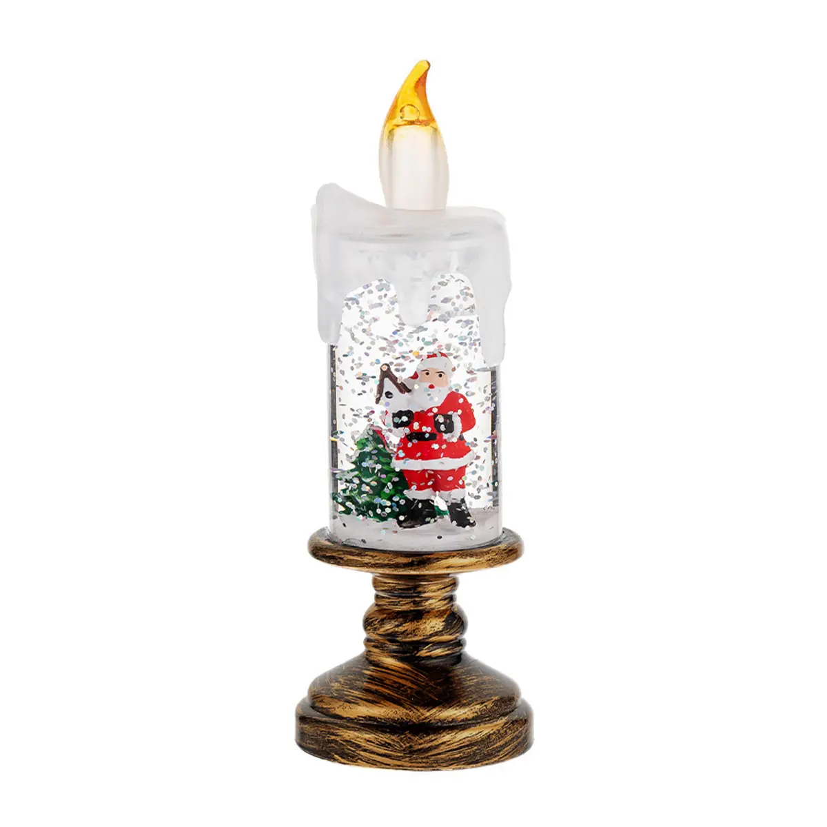 Christmas Water Candle Lamp Led Lantern, Festive Desktop Decoration, Perfect Holiday Gift, Christmas Table Ornament, Ideal for Seasonal Decorations