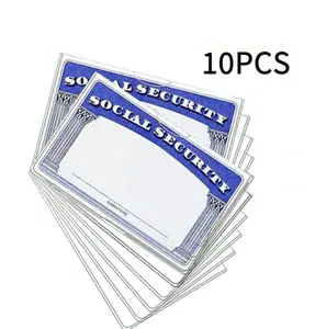 10 Packs Social Security Card Protector Sleeves - Waterproof 31 Mil Soft Clear Card Sleeves For SSN Card Medicare Card And Card ProtectionGift ForCard Holder Wallet Business Card Holder Credit Card Holder Id Card Holder Women For Women For Men Card Wallet